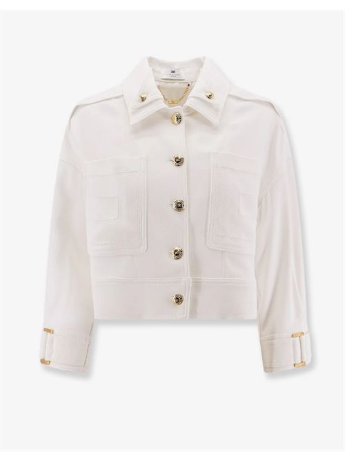 CROPPED JACKET ELISABETTA FRANCHI | GB00561E2360 avorio